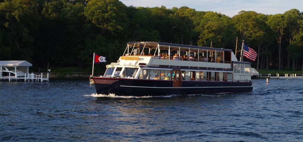 Spend a day trip on Gage Cruise lines on Geneva Lake